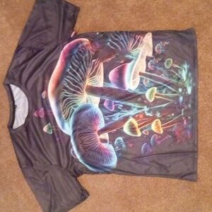 Double sided neon mushroom shirt